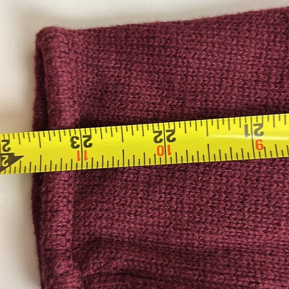 Michael Kors Burgundy Long Sleeve Top with Gold Zipper at Back - Picture 7 of 9